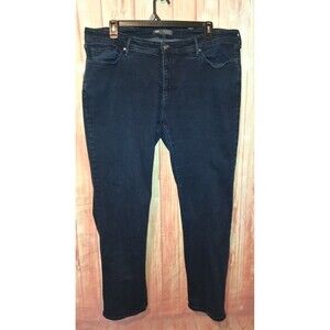 Levis 512 Perfectly Shaping Skinny Leg Dark Denim Jeans Sz 24W